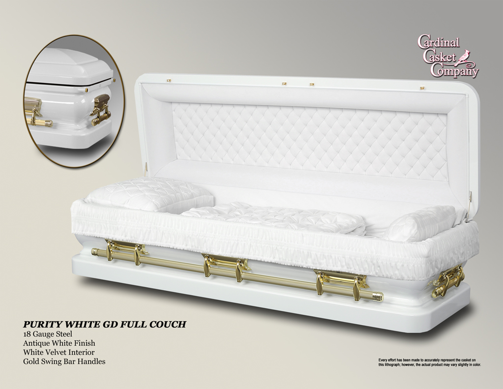 Purity White GD Full Couch (Gold Hardware)1